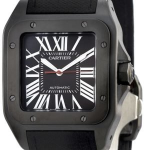 Cartier Santos 100 Wssa0006 Kello Musta / Nahka