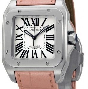 Cartier Santos Santos 100 W20126x8 Kello Hopea / Nahka