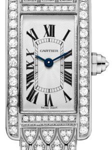 Cartier Tank Americaine Hpi00724 Kello Hopea / 18k Valkokultaa