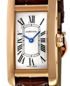 Cartier Tank Americaine W2607456 Kello Hopea / Nahka