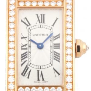 Cartier Tank Americaine Wjta0002 Kello Hopea / Nahka