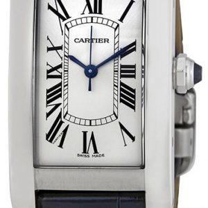 Cartier Tank Americaine Wsta0017 Kello Hopea / Nahka