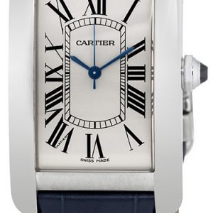 Cartier Tank Americaine Wsta0018 Kello Hopea / Nahka