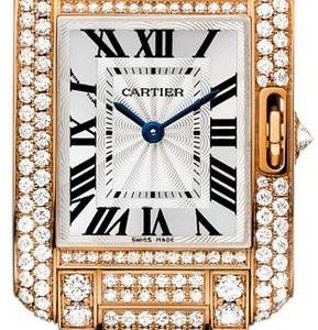 Cartier Tank Anglaise Hpi00558 Kello Hopea / 18k Punakultaa