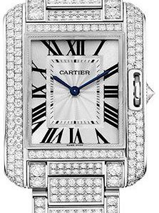 Cartier Tank Anglaise Hpi00559 Kello Hopea / 18k Valkokultaa