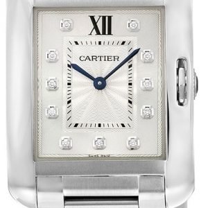 Cartier Tank Anglaise W4ta0004 Kello Hopea / Teräs