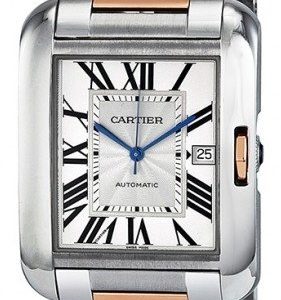 Cartier Tank Anglaise W5310006 Kello Hopea / 18k Punakultaa