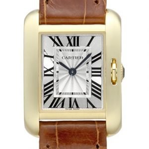 Cartier Tank Anglaise W5310028 Kello Hopea / Nahka