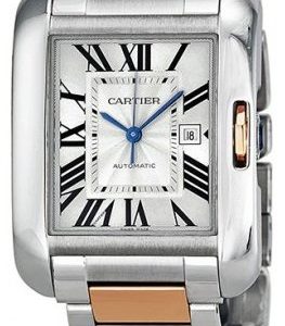 Cartier Tank Anglaise W5310037 Kello Hopea / 18k Punakultaa