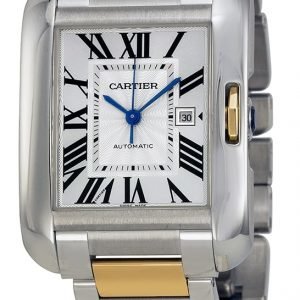 Cartier Tank Anglaise W5310047 Kello Hopea / 18k Keltakultaa