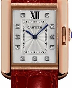 Cartier Tank Anglaise Wjta0009 Kello Hopea / Nahka