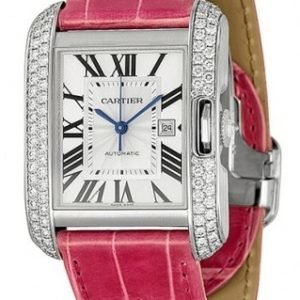 Cartier Tank Anglaise Wt100018 Kello Hopea / Nahka