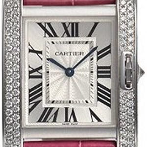 Cartier Tank Anglaise Wt100030 Kello Hopea / Nahka