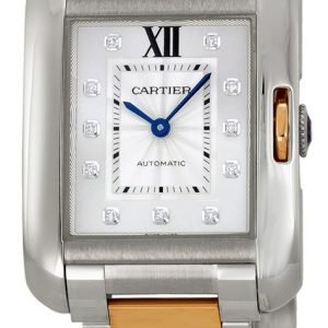 Cartier Tank Anglaise Wt100034 Kello Hopea / Teräs