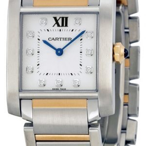 Cartier Tank Francaise We110005 Kello Hopea / 18k Punakultaa