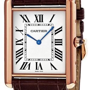 Cartier Tank Louis W1560017 Kello Hopea / Nahka