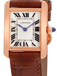 Cartier Tank Louis Wgta0010 Kello Hopea / Nahka