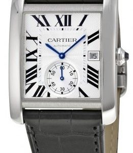 Cartier Tank Mc W5330003 Kello Hopea / Nahka