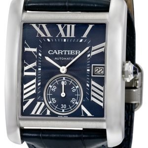 Cartier Tank Mc Wsta0010 Kello Sininen / Nahka