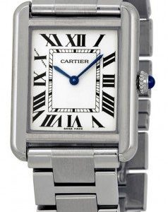 Cartier Tank Solo W5200013 Kello Hopea / Teräs