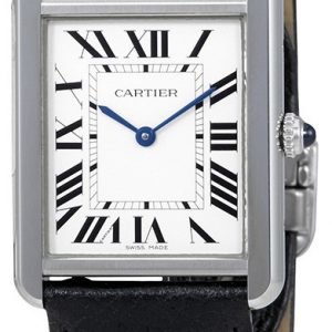 Cartier Tank Solo Wsta0028 Kello Hopea / Nahka