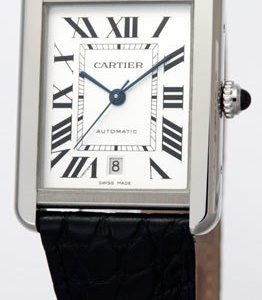 Cartier Tank Solo Wsta0029 Kello Valkoinen / Nahka