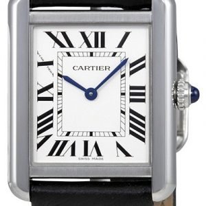 Cartier Tank Solo Wsta0030 Kello Hopea / Nahka