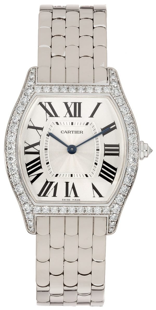 Cartier Tortue Wa501013 Kello Hopea / 18k Valkokultaa