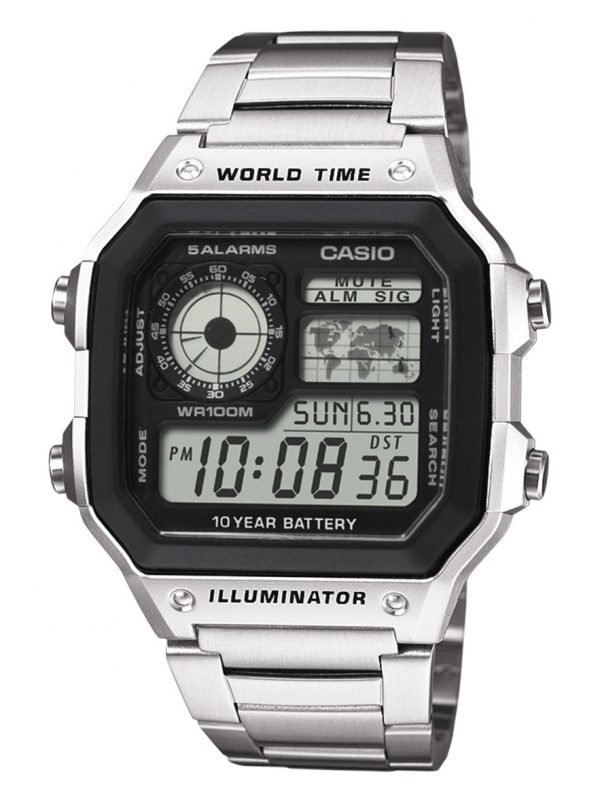 Casio Ae-1200whd-1avef Kello Lcd / Teräs