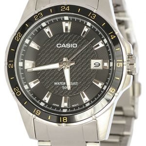 Casio Casio Collection Mtp-1290d-1a2vef Kello Musta / Teräs