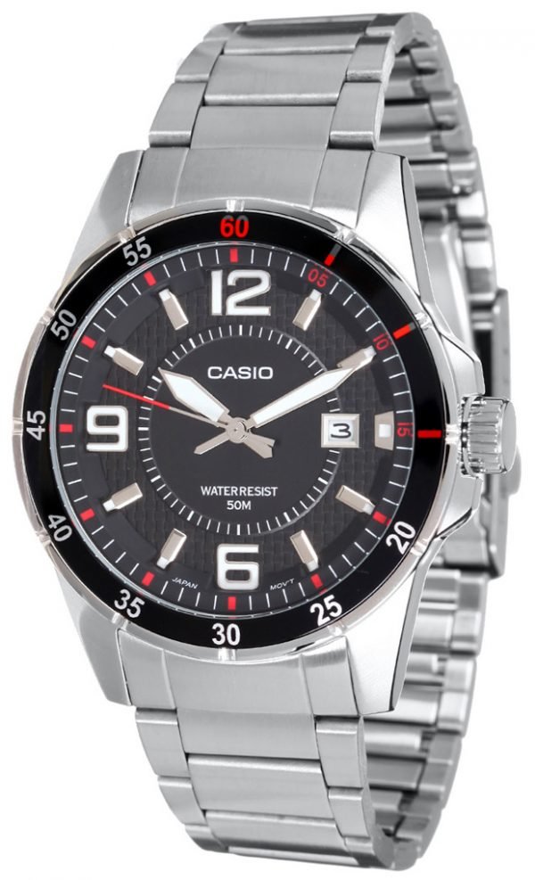 Casio Casio Collection Mtp-1291d-1a1vef Kello Musta / Teräs