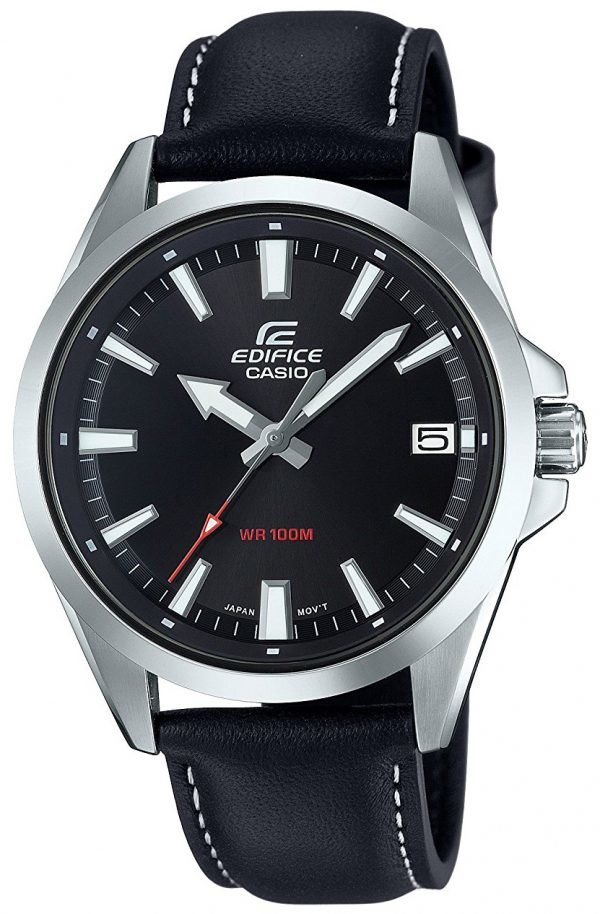 Casio Edifice Efv-100l-1avuef Kello Musta / Nahka