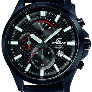 Casio Edifice Efv-530bl-1avuef Kello Musta / Nahka