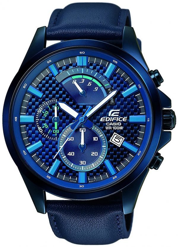 Casio Edifice Efv-530bl-2avuef Kello Sininen / Nahka