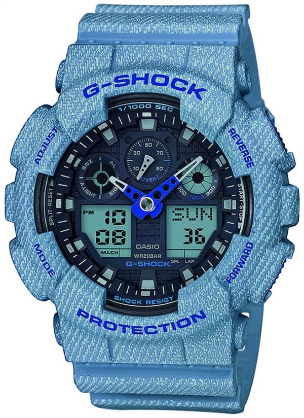 Casio G-Shock Ga-100de-2aer Kello Sininen / Muovi