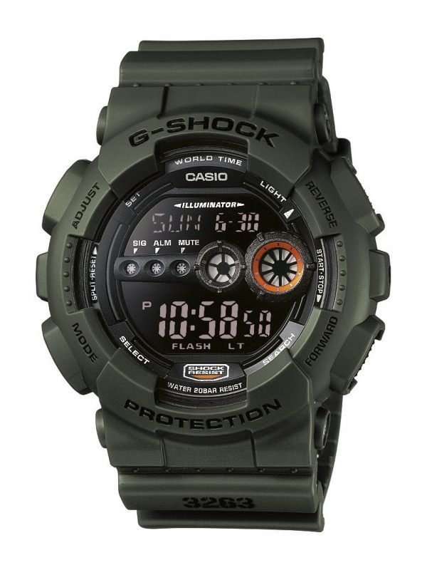 Casio G-Shock Gd-100ms-3er Kello Musta / Muovi