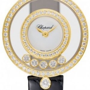 Chopard Happy Diamonds 203957-0201 Kello Valkoinen / Nahka