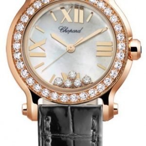 Chopard Happy Sport 274189-5005 Kello Valkoinen / Nahka