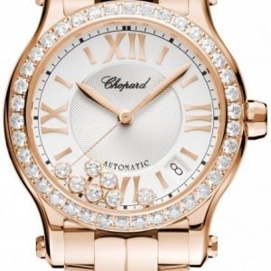 Chopard Happy Sport 274808-5004 Kello Hopea / 18k Punakultaa