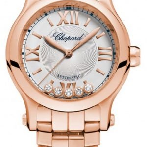 Chopard Happy Sport 274893-5003 Kello Hopea / 18k Punakultaa