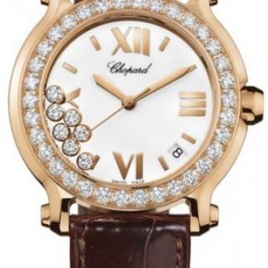 Chopard Happy Sport 277473-5001 Kello Valkoinen / Nahka