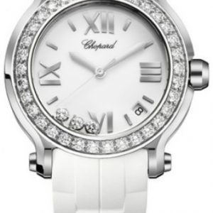 Chopard Happy Sport 278475-3018 Kello Valkoinen / Kumi