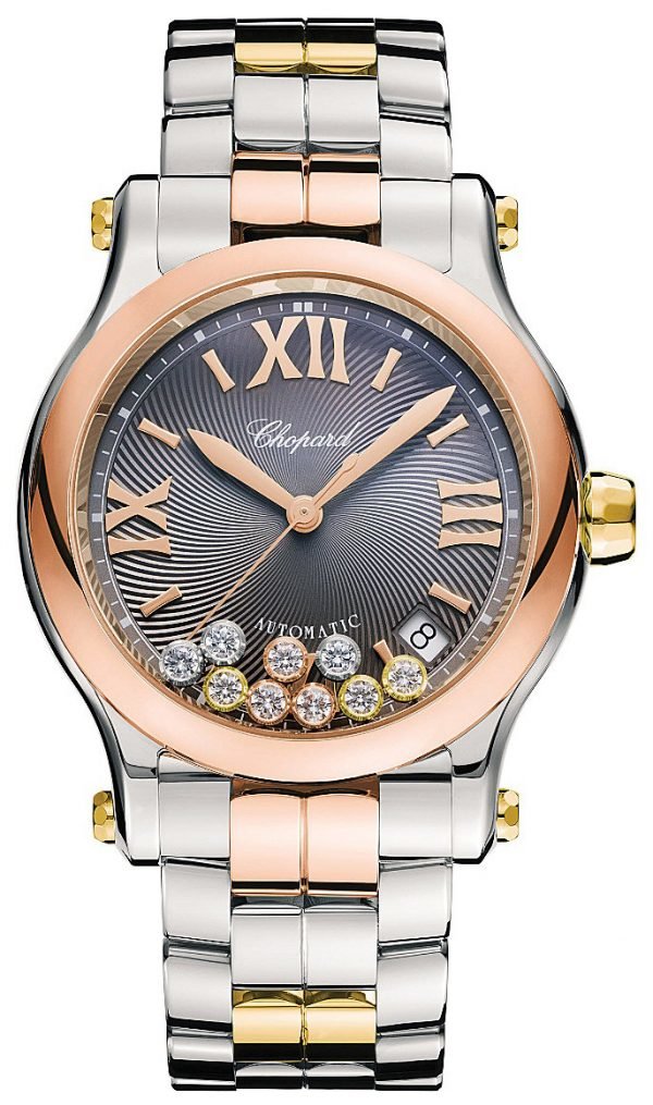 Chopard Happy Sport 278559-9001 Kello Harmaa / 18k Keltakultaa