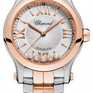 Chopard Happy Sport 278573-6002 Kello Hopea / 18k Punakultaa