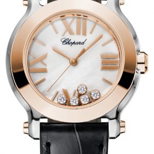 Chopard Happy Sport Mini 278509-6002 Kello Valkoinen / Nahka