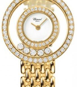 Chopard Ladies Happy Diamonds 205691-0001 Kello Valkoinen / 18k