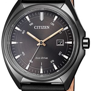 Citizen Aw1577-11h Kello Musta / Nahka