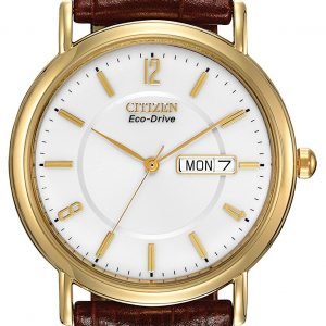 Citizen Bm8242-08a Kello Valkoinen / Nahka