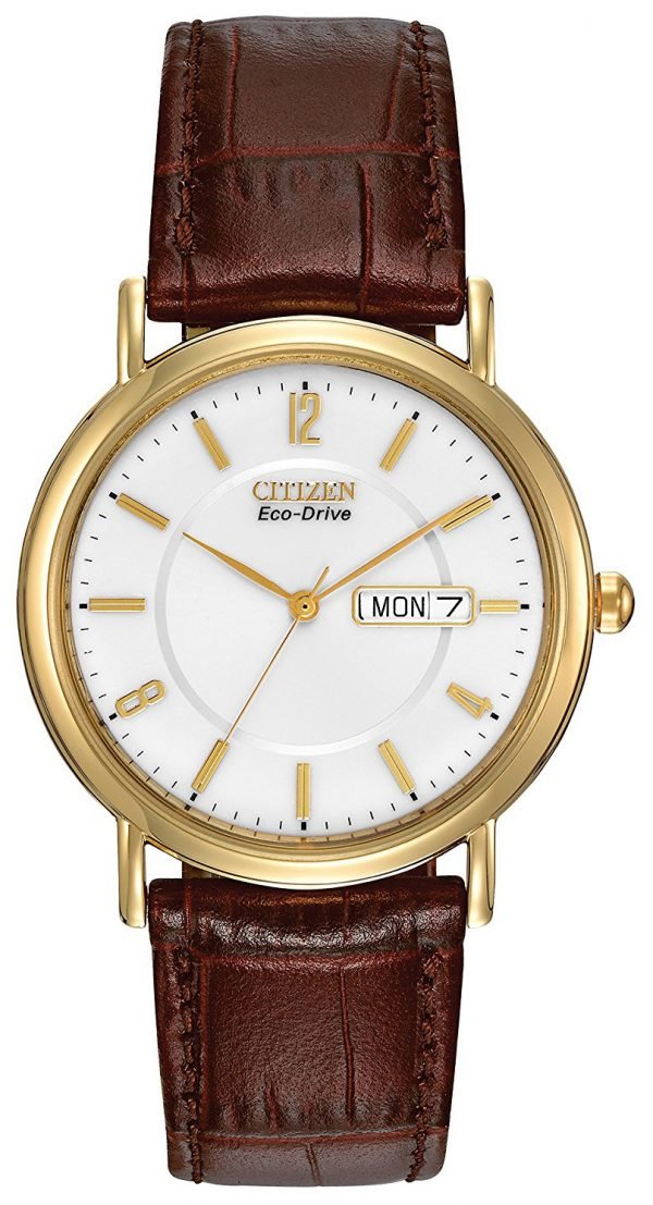 Citizen Bm8242-08a Kello Valkoinen / Nahka