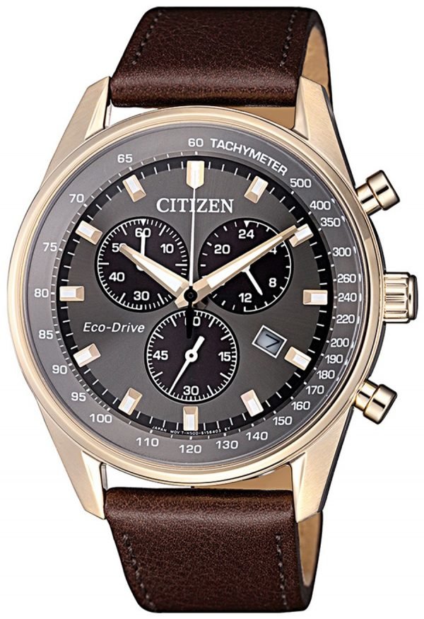 Citizen Chrono At2393-17h Kello Harmaa / Nahka